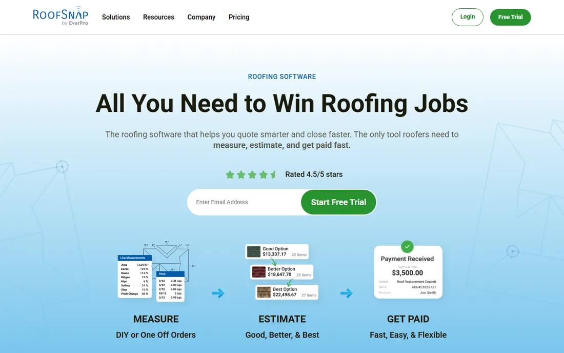 RoofSnap homepage