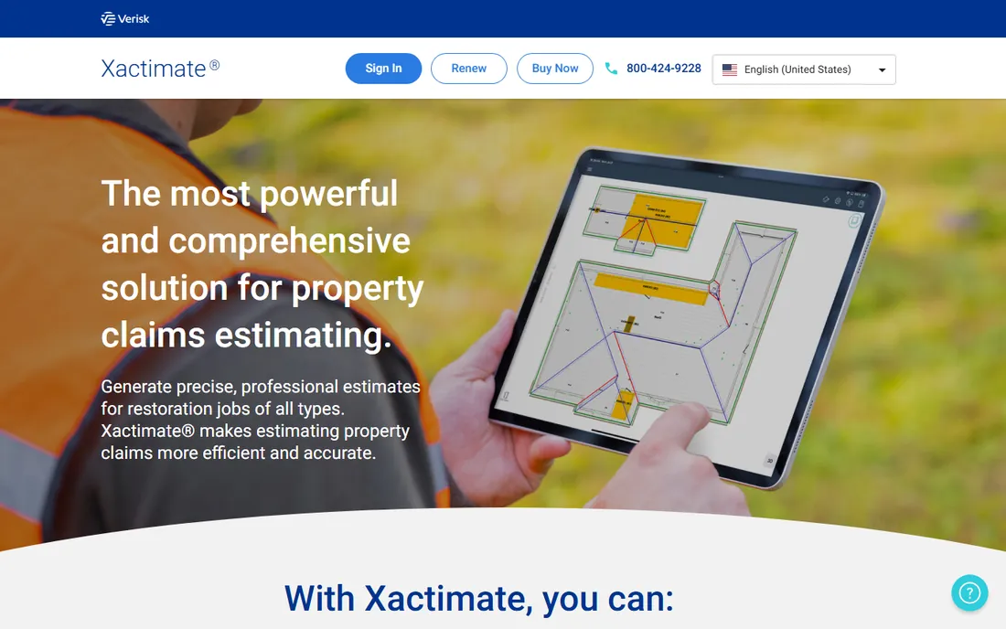 Xactimate homepage