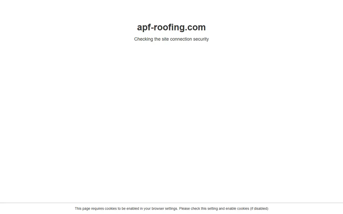 APF Roofing homepage