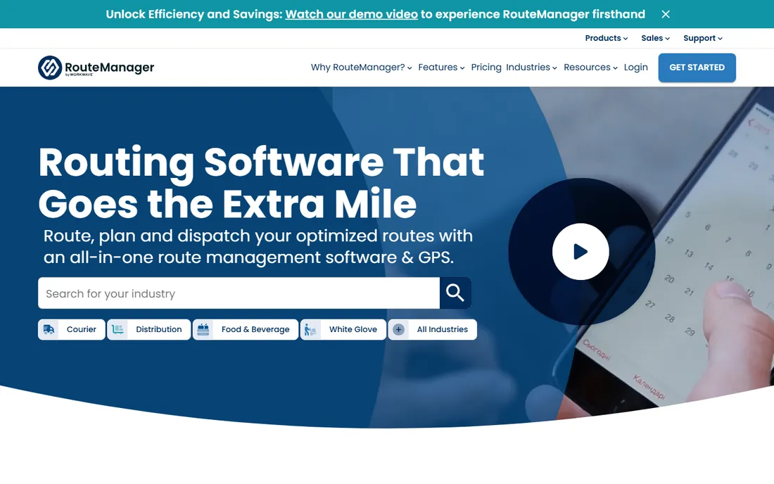 WorkWave RouteManager homepage