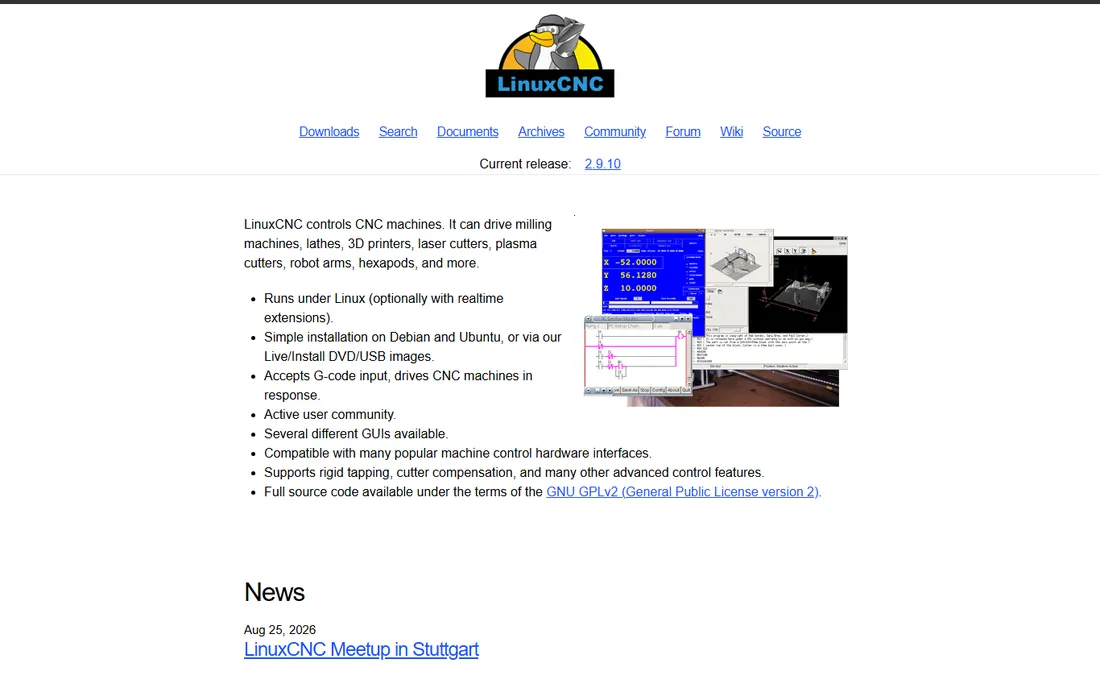 LinuxCNC homepage