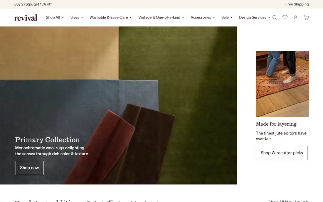 Revival homepage