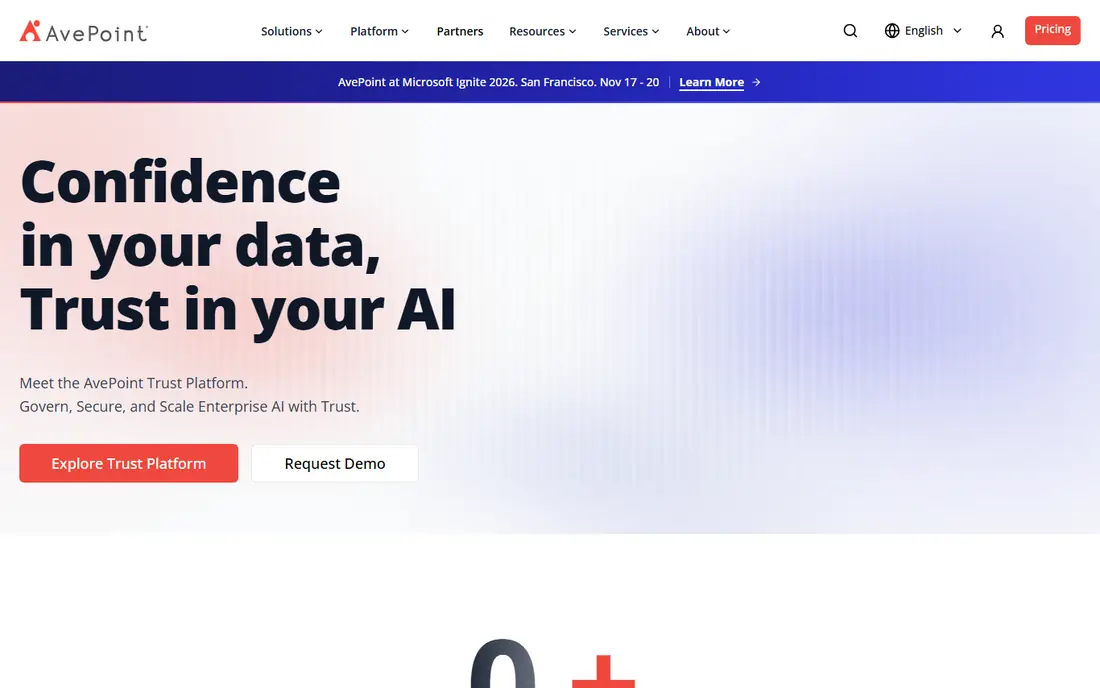 AvePoint homepage