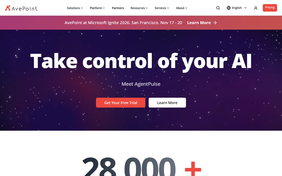 AvePoint homepage