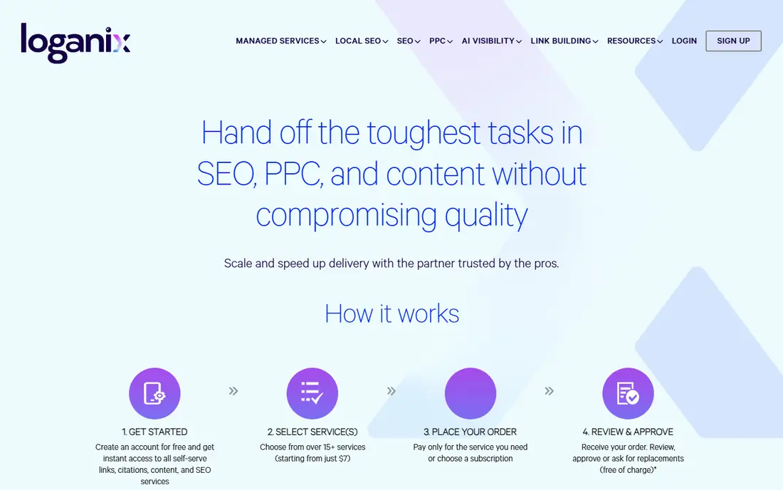 Loganix homepage