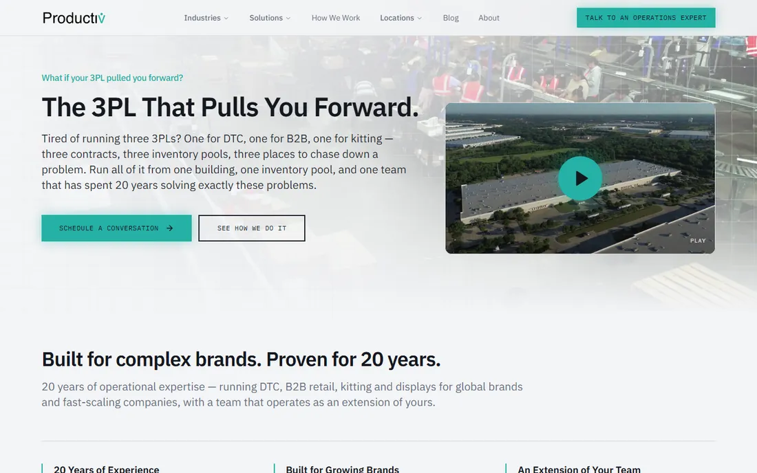 Productiv homepage