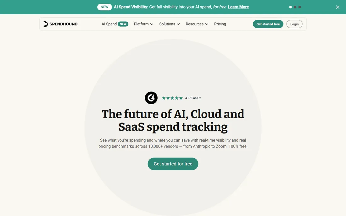 SpendHound homepage