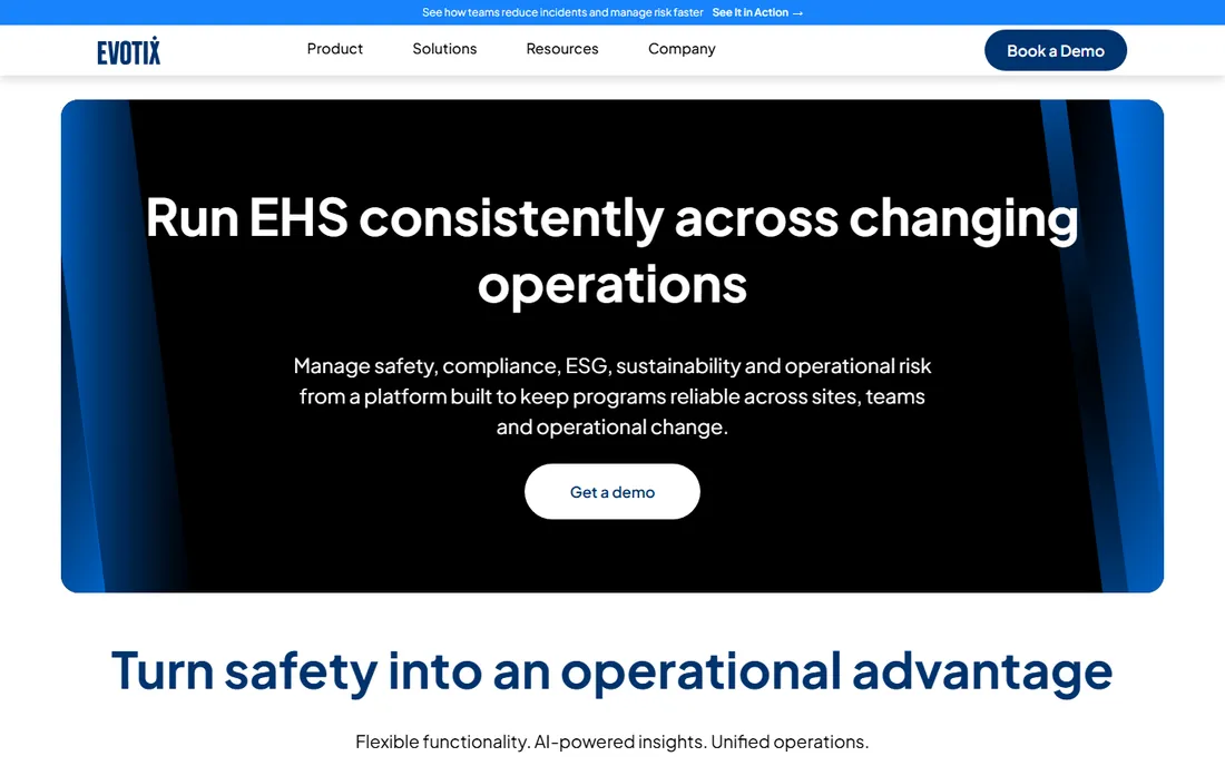 Evotix homepage