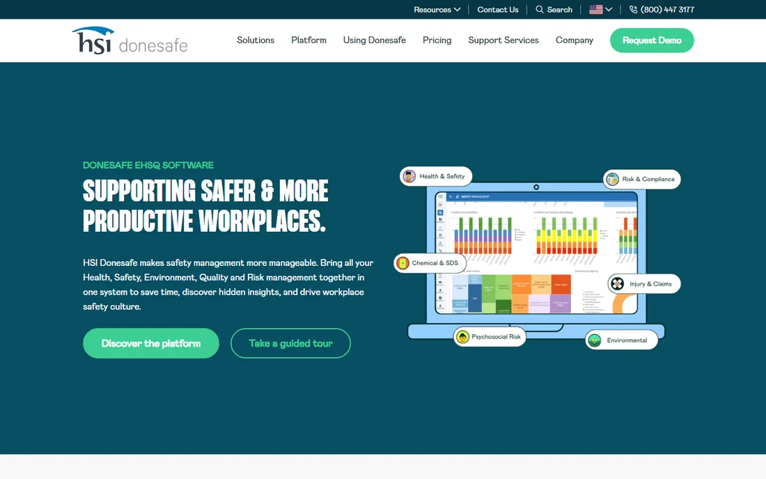 HSI Donesafe homepage