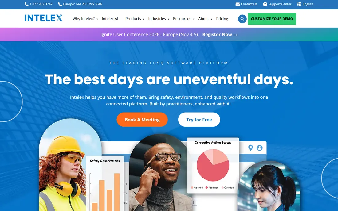 Intelex homepage