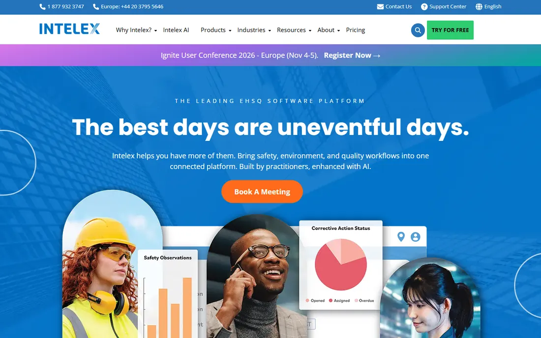Intelex homepage