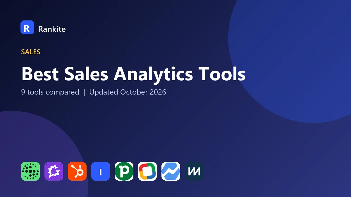 Best Sales Analytics Tools in 2026: 9 Tools Compared