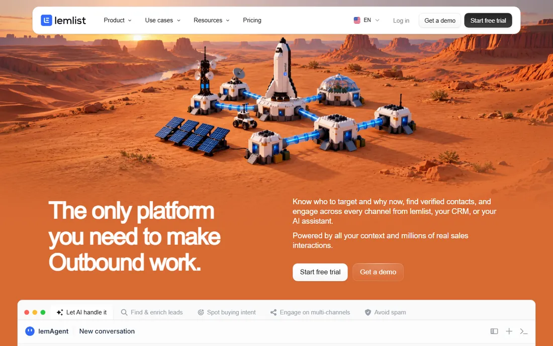 lemlist homepage