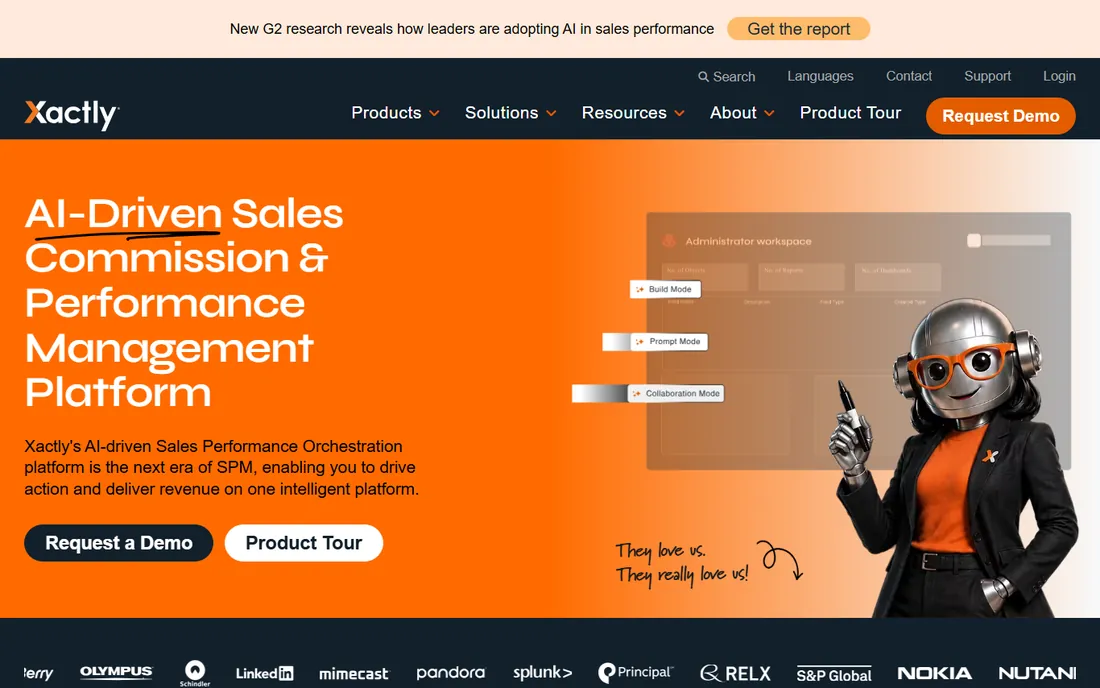 Xactly Incent homepage