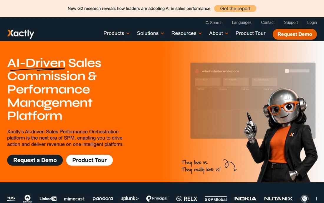 Xactly homepage