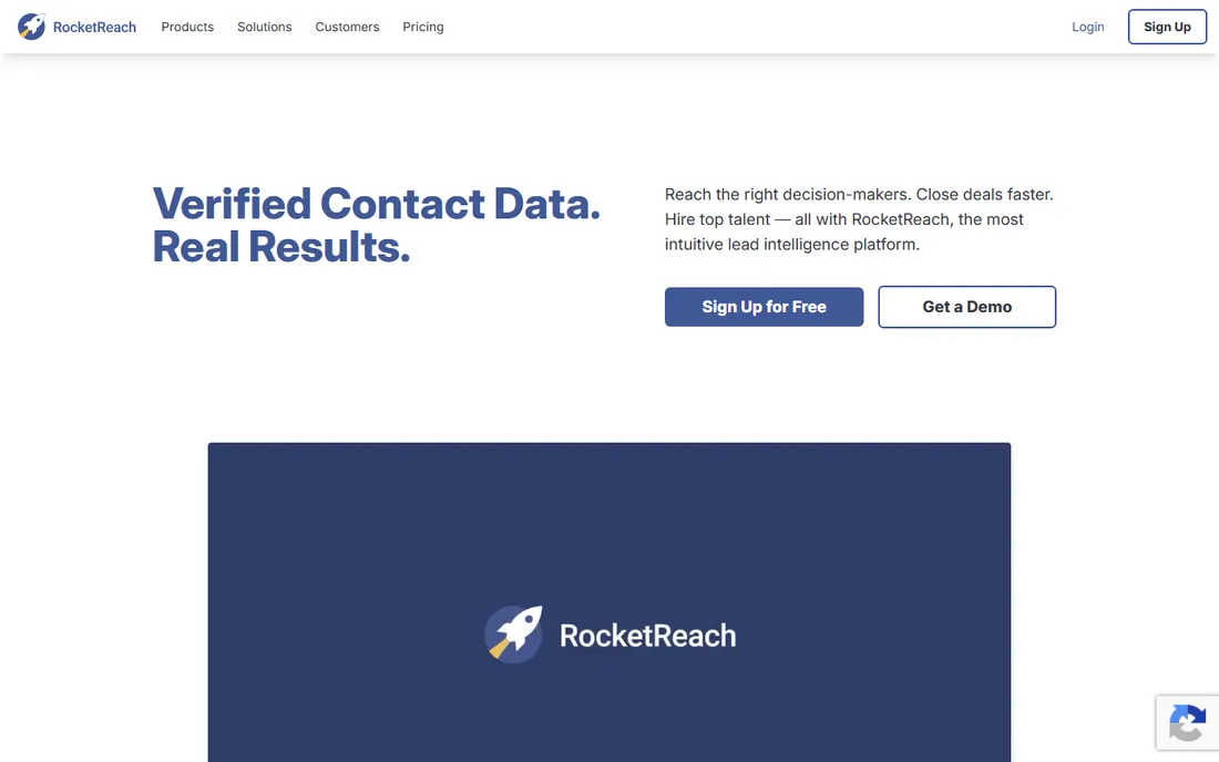 RocketReach homepage