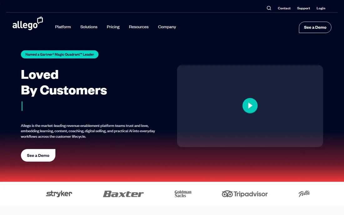 Allego homepage