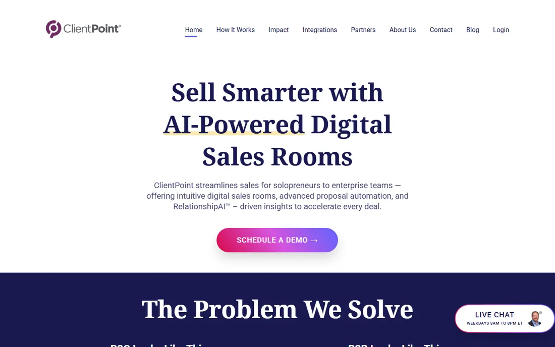 ClientPoint homepage