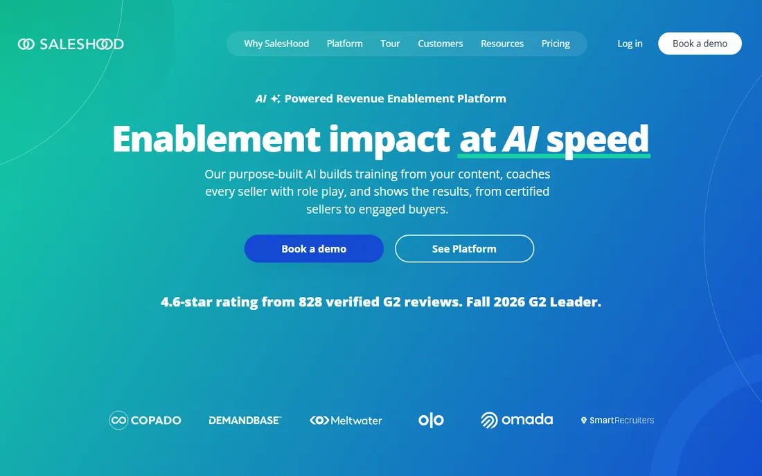 SalesHood homepage