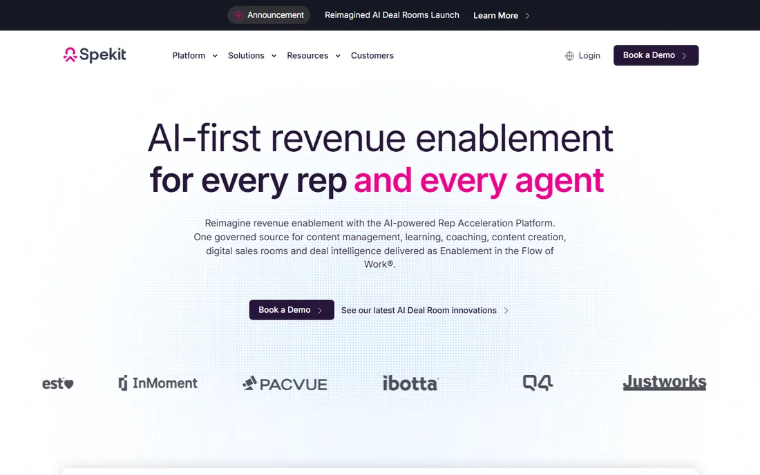 Spekit homepage