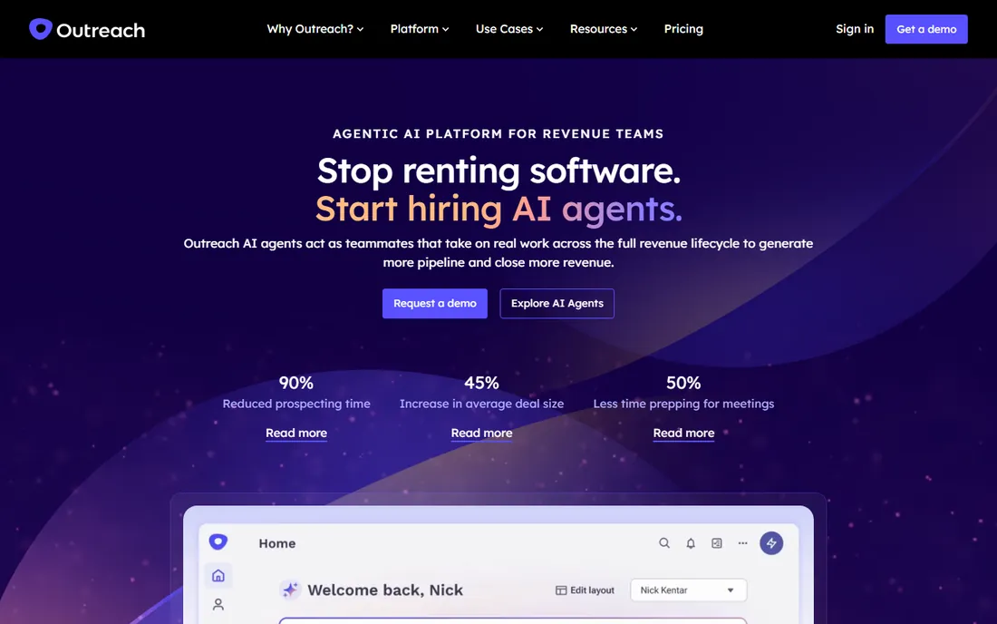 Outreach homepage
