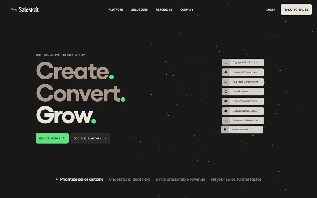 Salesloft homepage