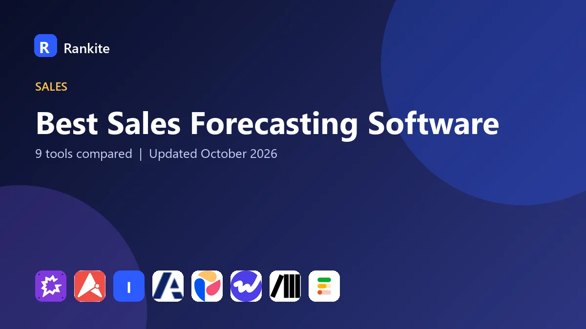Best Sales Forecasting Software in 2026: 9 Tools Compared