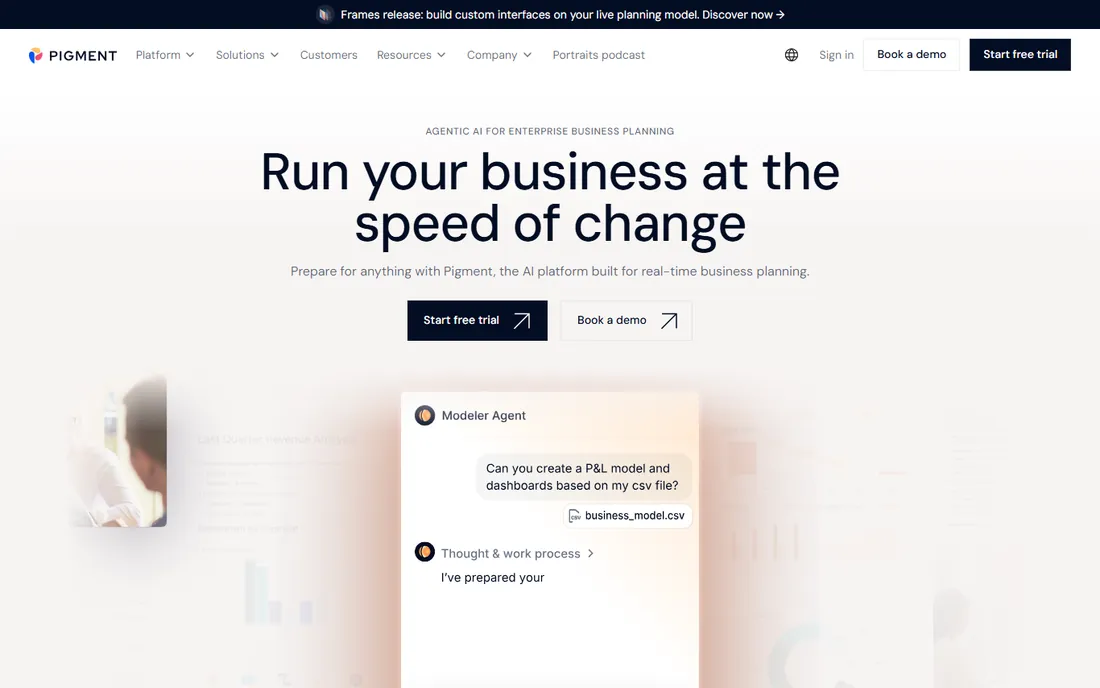Pigment homepage