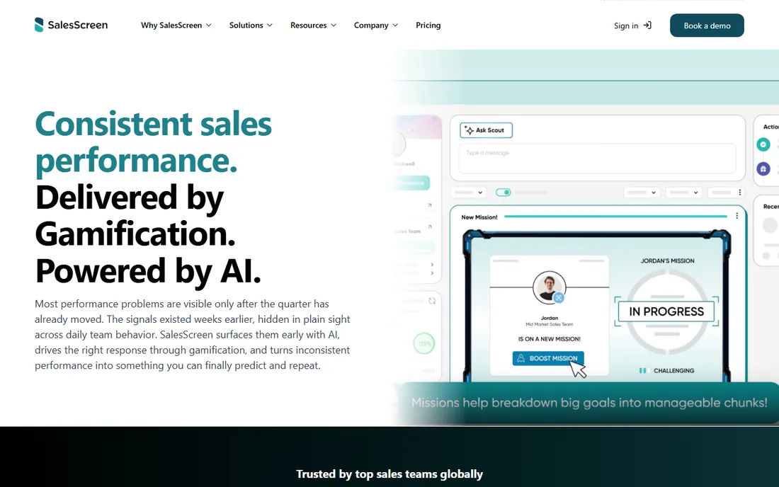 SalesScreen homepage