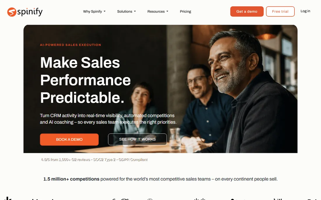 Spinify homepage