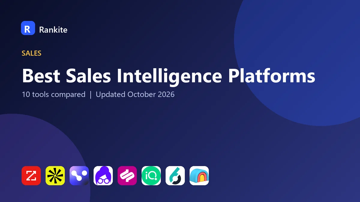 Best Sales Intelligence Platforms in 2026: 10 Tools Compared