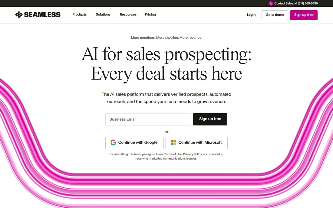 Seamless.AI homepage
