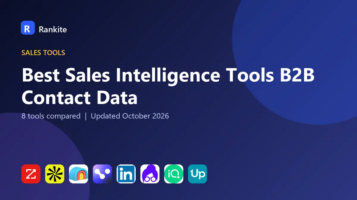 Best Sales Intelligence Tools B2B Contact Data in 2026: 8 Tools Compared