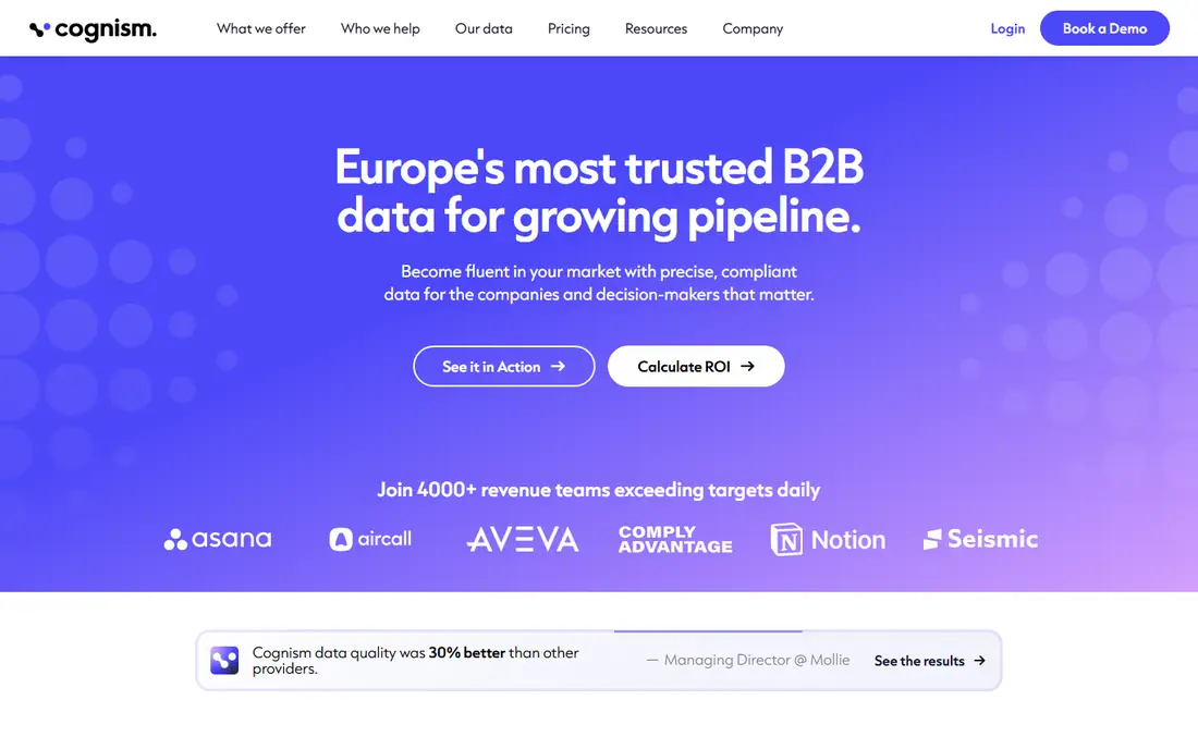 Cognism homepage