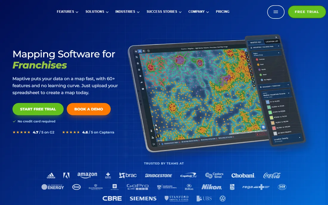 Maptive homepage