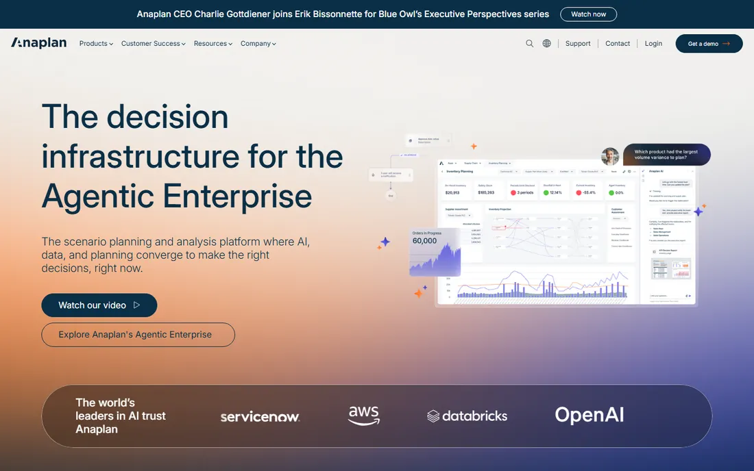 Anaplan homepage