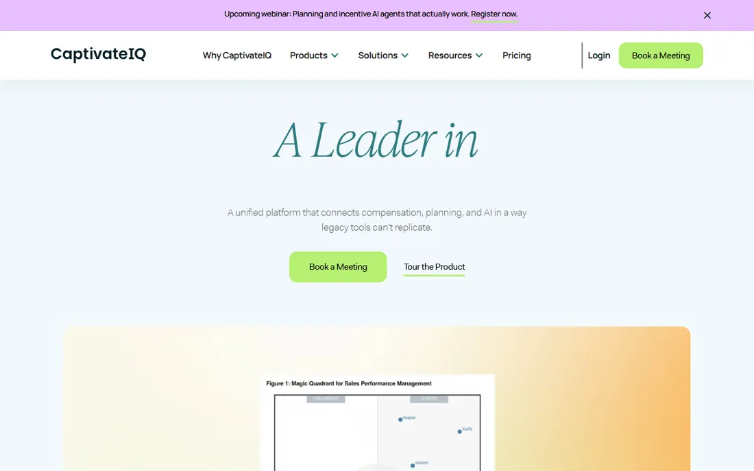 CaptivateIQ homepage