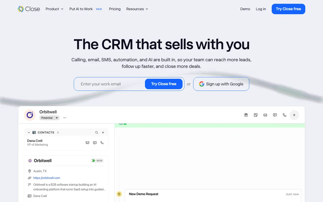 Close homepage