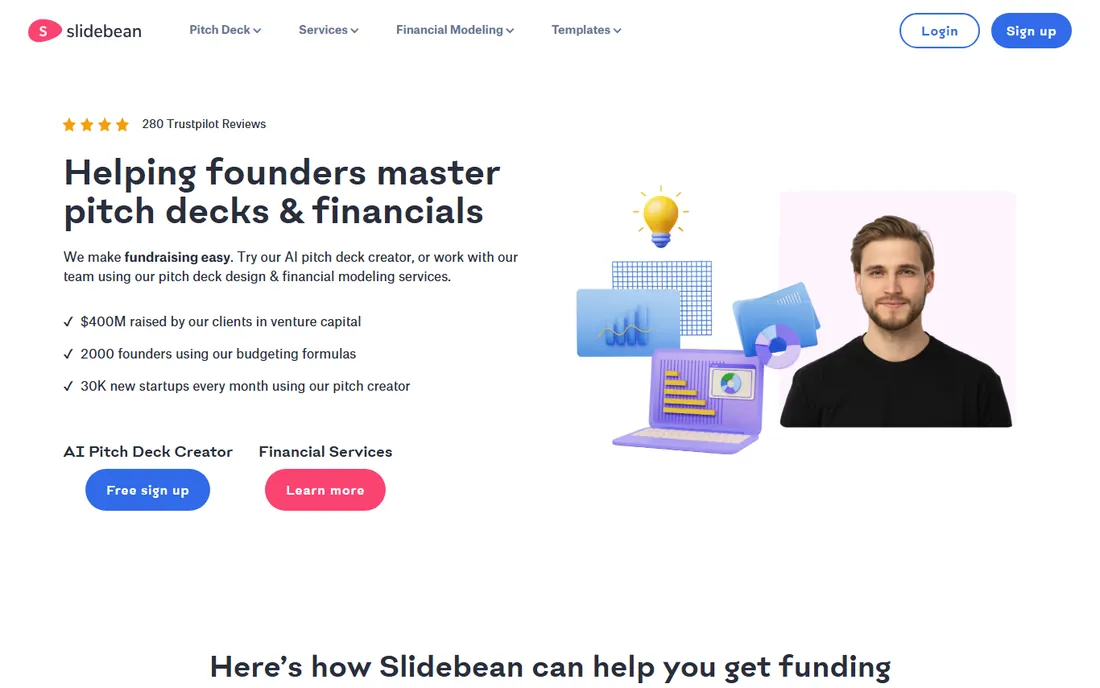 Slidebean homepage