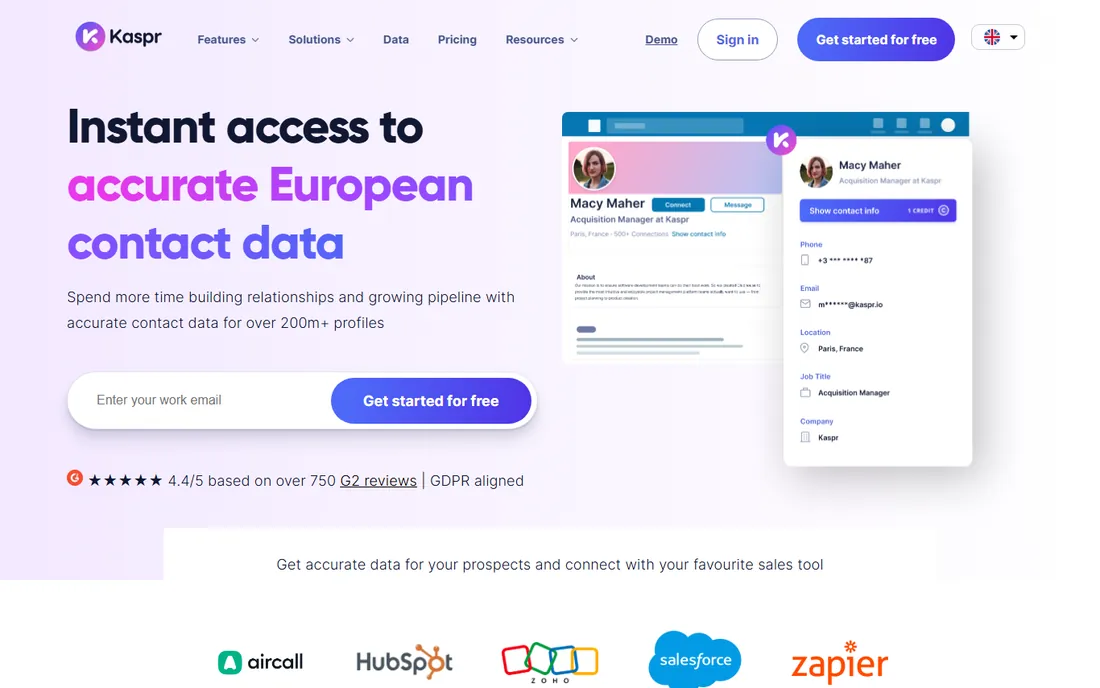 Kaspr homepage