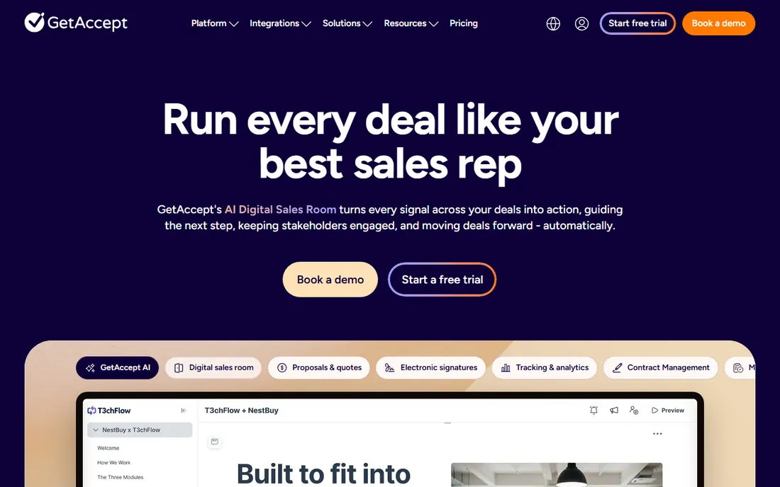 GetAccept homepage