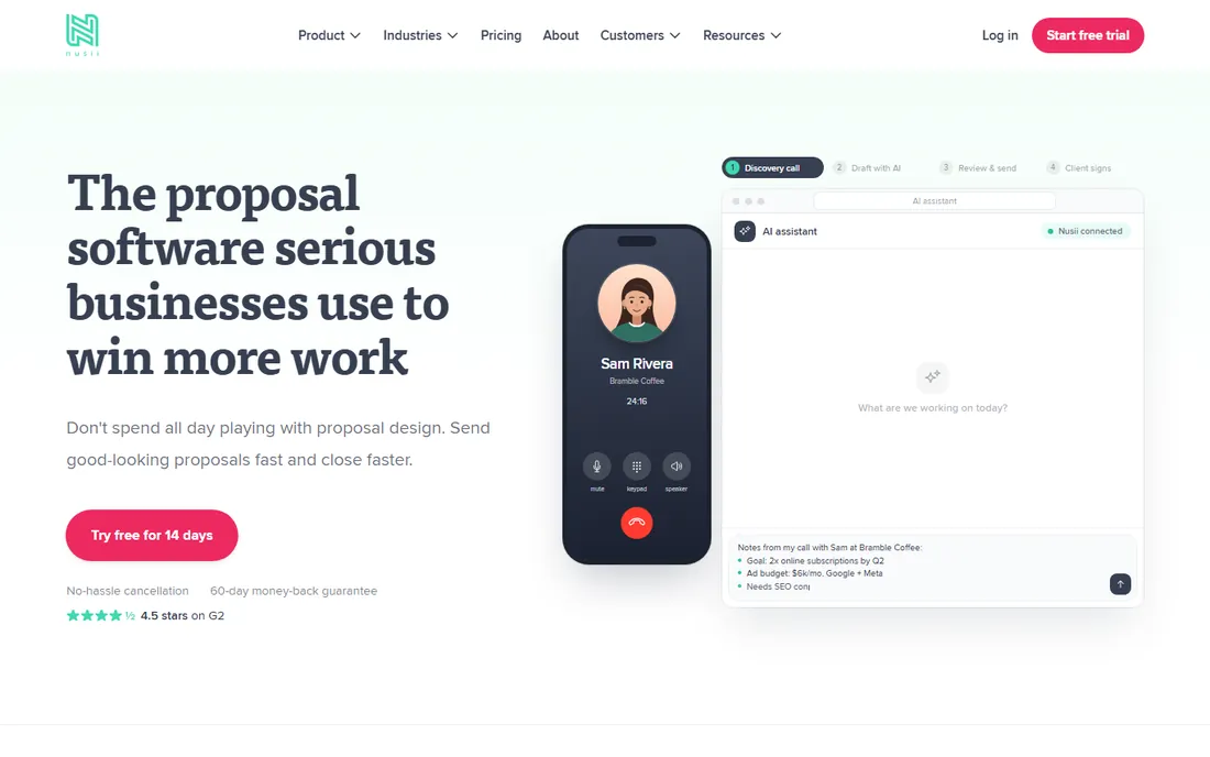 Nusii homepage