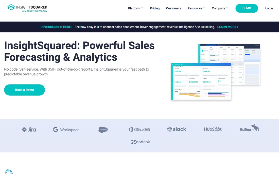 InsightSquared homepage