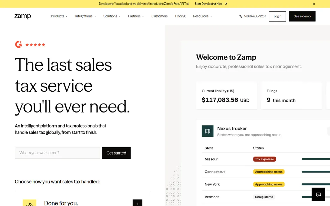 Zamp homepage