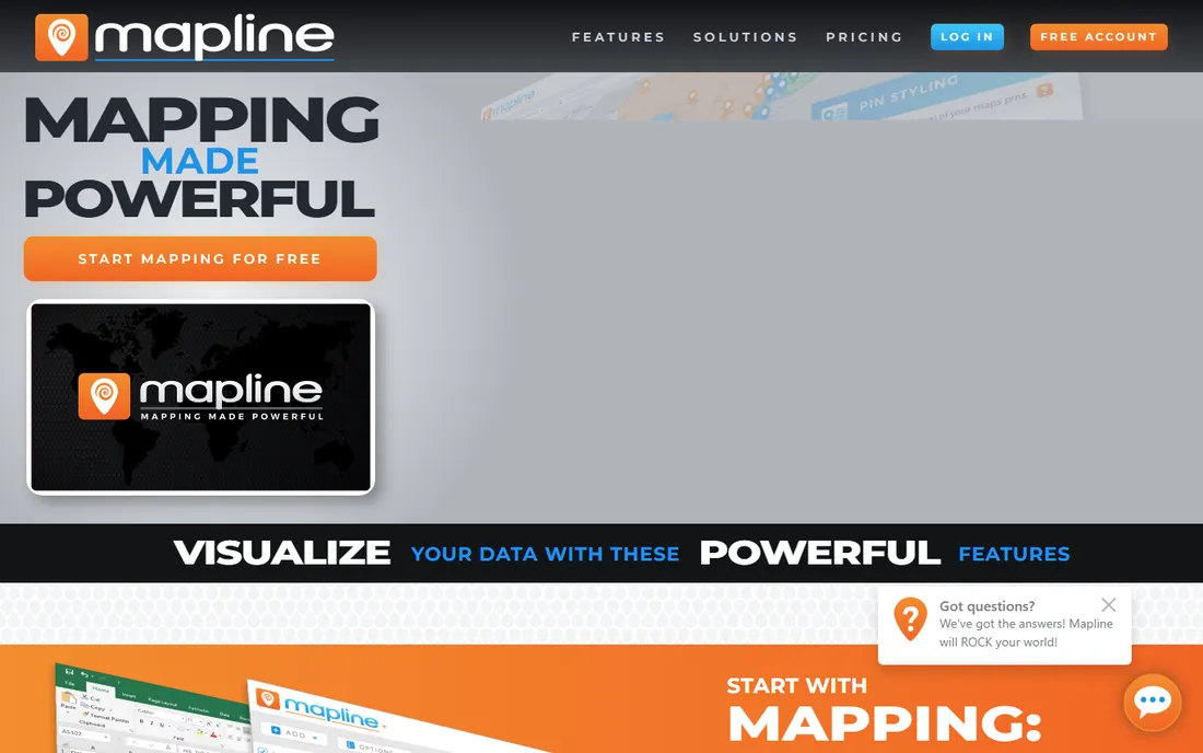 Mapline homepage