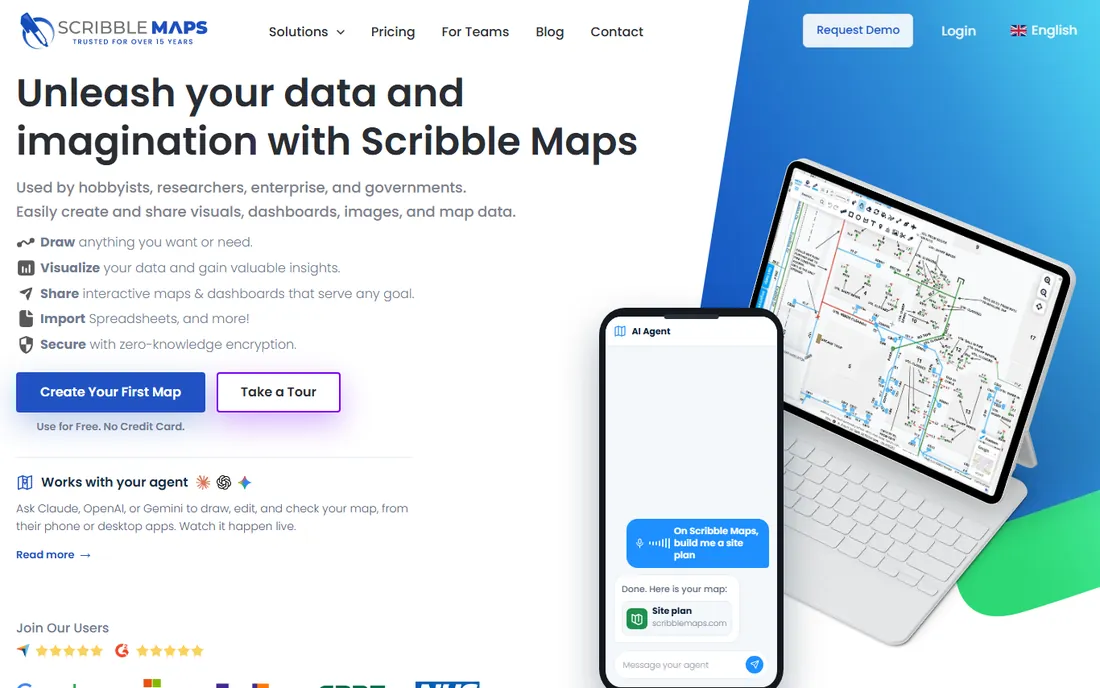 Scribble Maps homepage