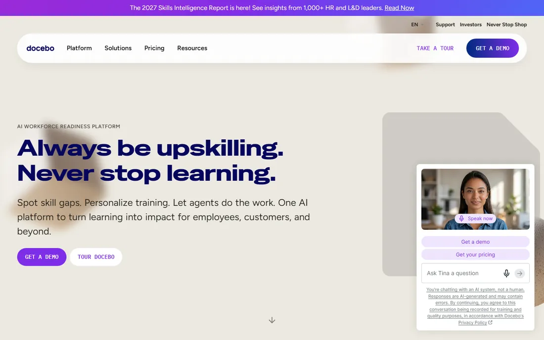 Docebo homepage