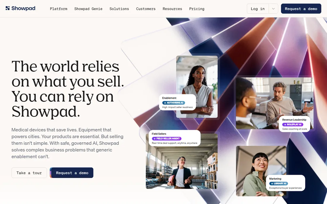 Showpad Coach homepage