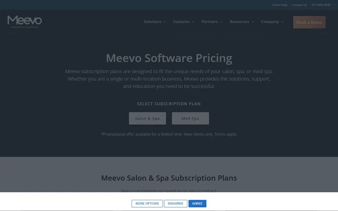 Meevo homepage