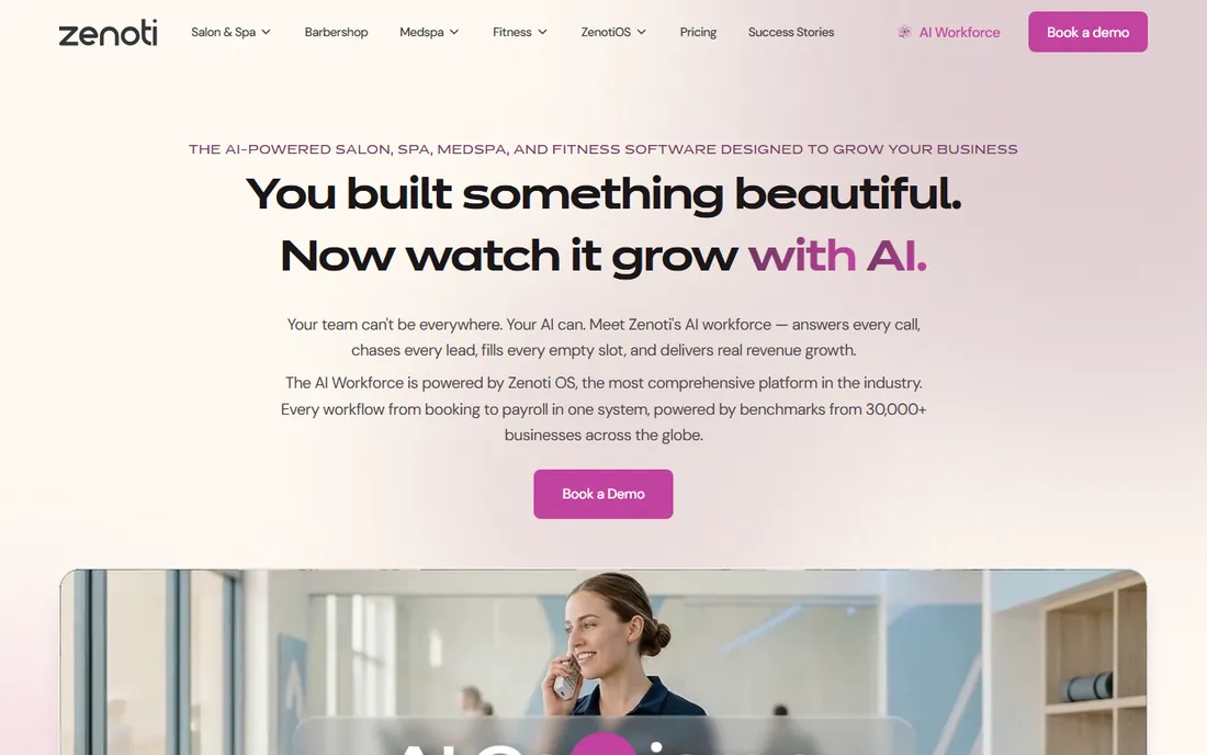 Zenoti homepage